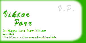 viktor porr business card